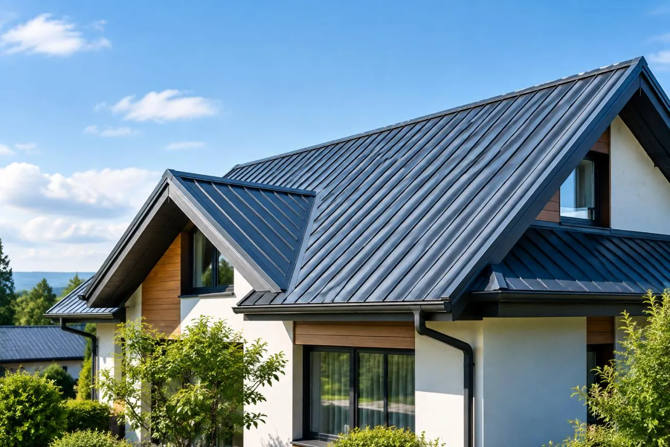Color coated metal roof for residential building